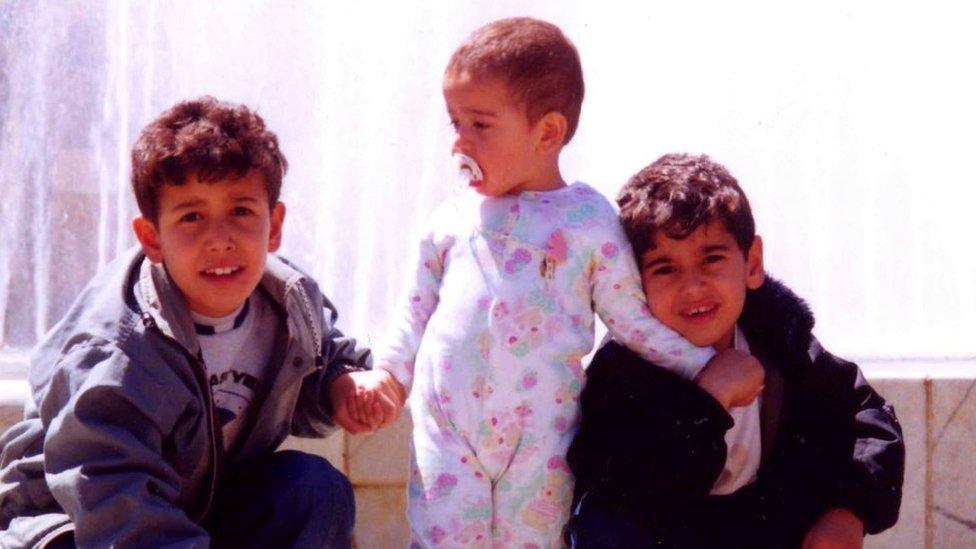 Hamed Amiri and his siblings