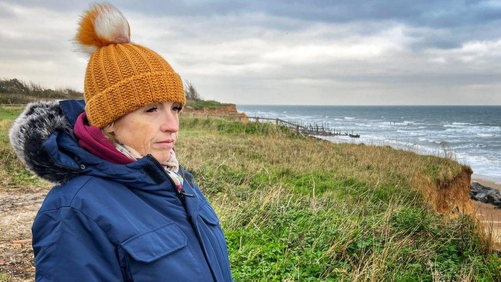 Nicola staring out to sea