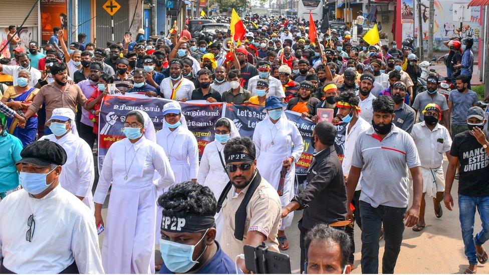 Tamils, Muslims and Christians rally for rights in Jaffna early February 21