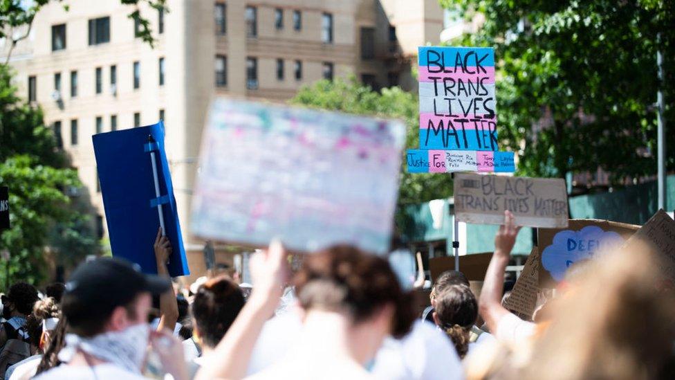 the Black Trans Lives Matter protest in Brooklyn