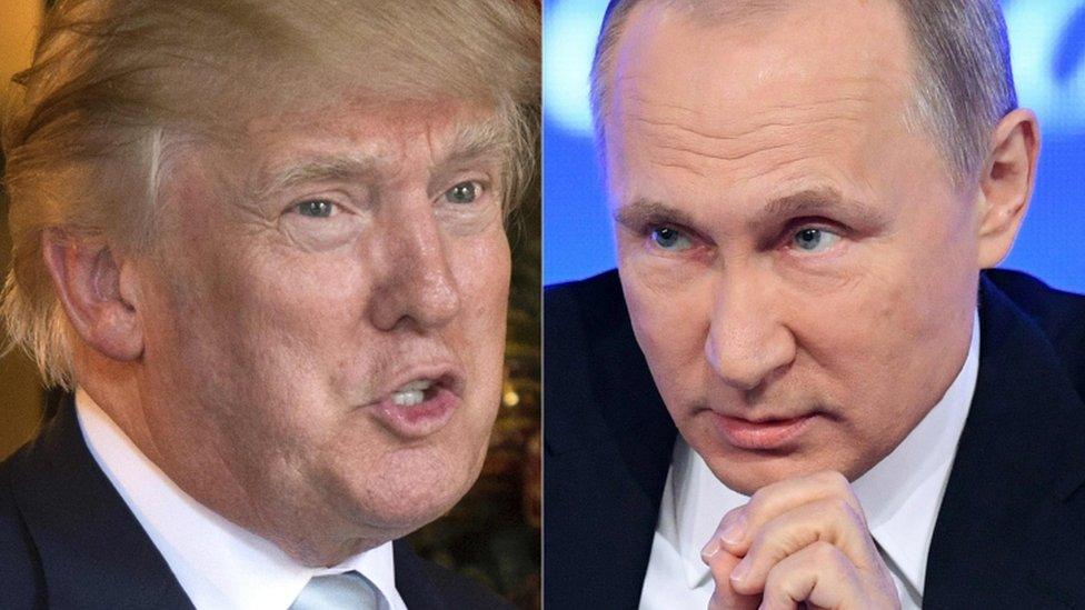 Donald Trump and Vladimir Putin