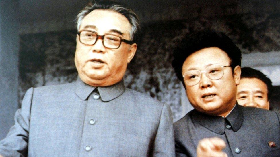 Kim Il-sung and Kim Jong-il