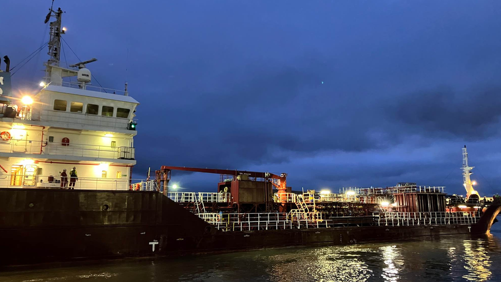 Ship at Great Yarmouth port