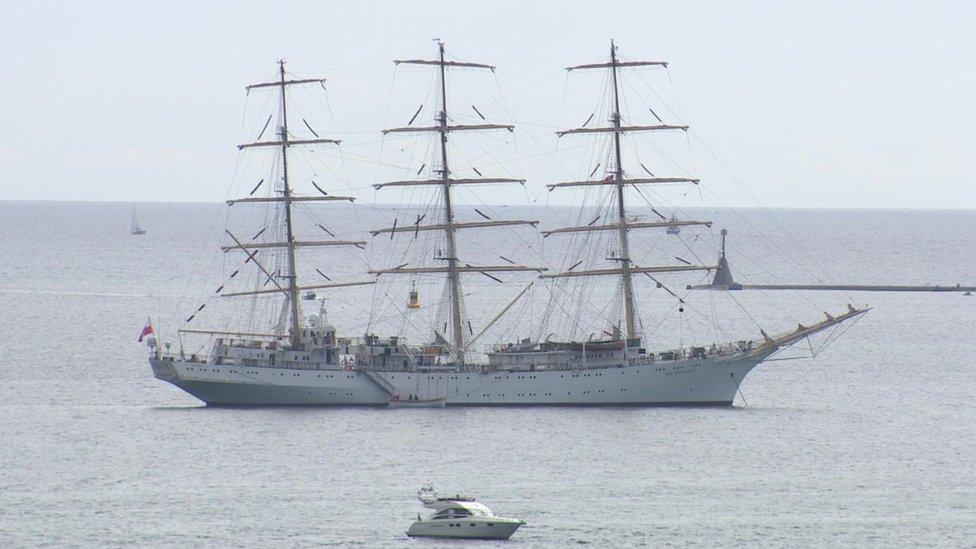 Dar Młodziezy at sea