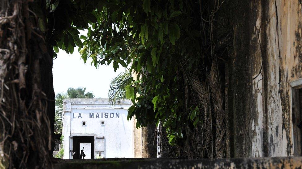 old buildings and vegetation in Grand-Bassam,