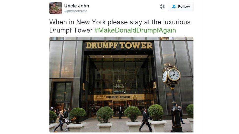 Photoshopped picture of Drumpf Tower