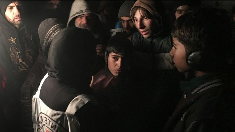 ICRC head of Syria delegation Marianne Gasser in Madaya (11 January 2016)