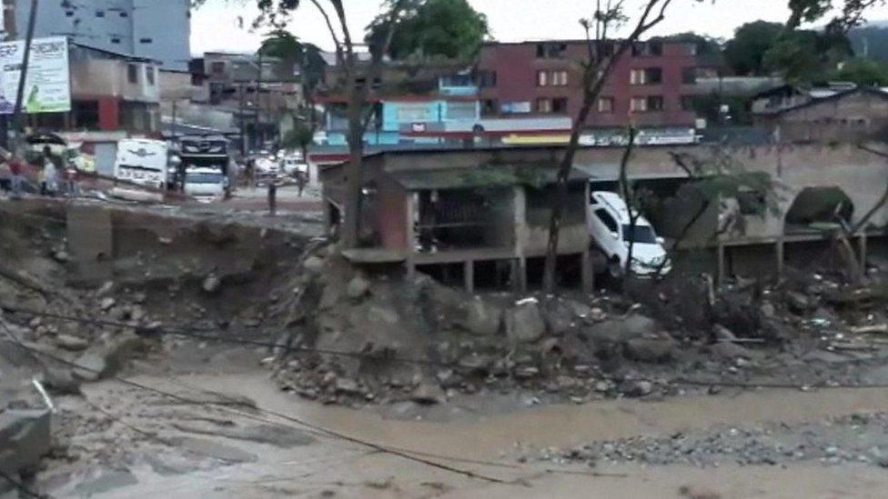 The landslides struck in the middle of the night.