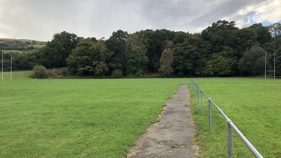 The second rugby pitch at Trinity Fields