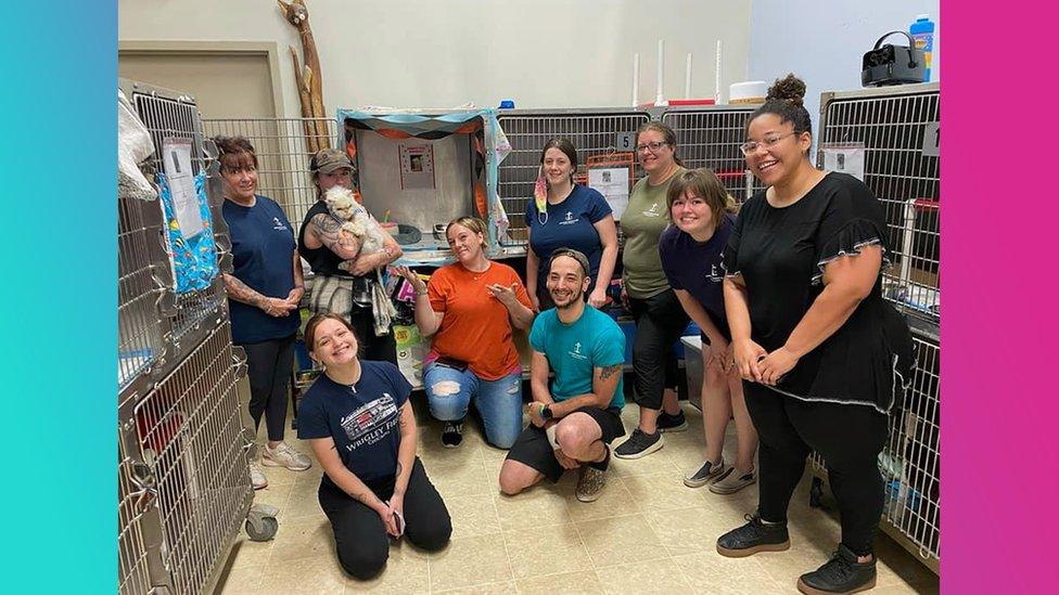 Sammy and the staff at Cincinnati Animal CARE