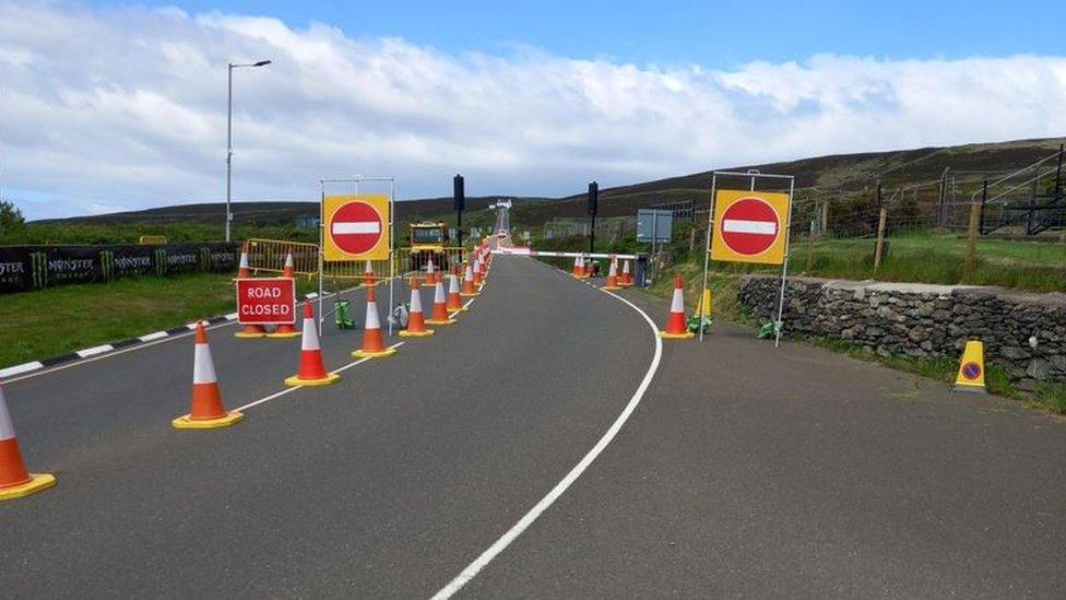 One-way signage at the Creg-ny-Baa