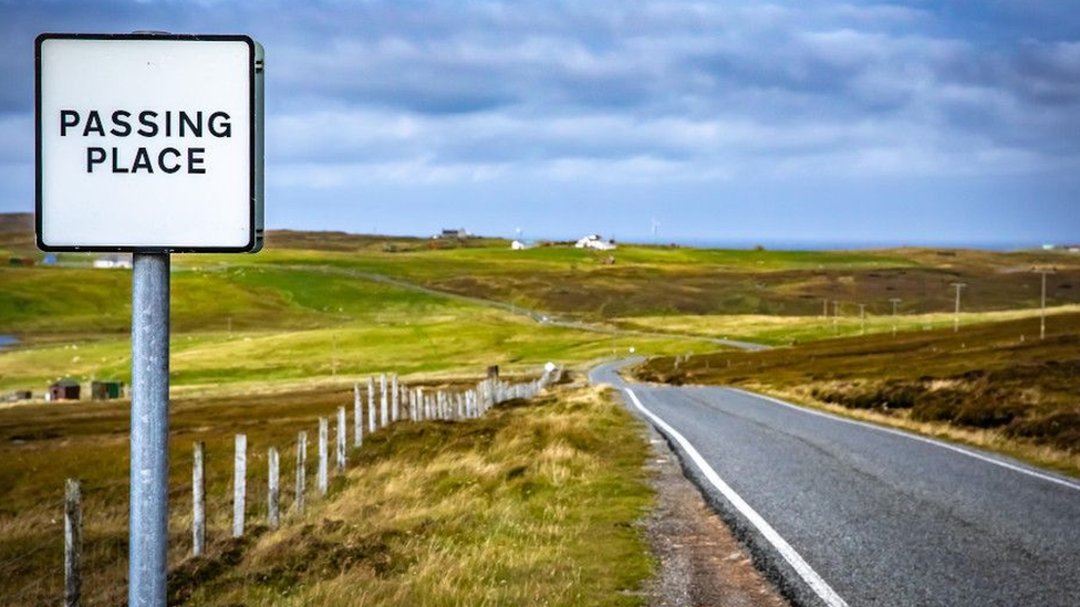 Passing place, Shetland