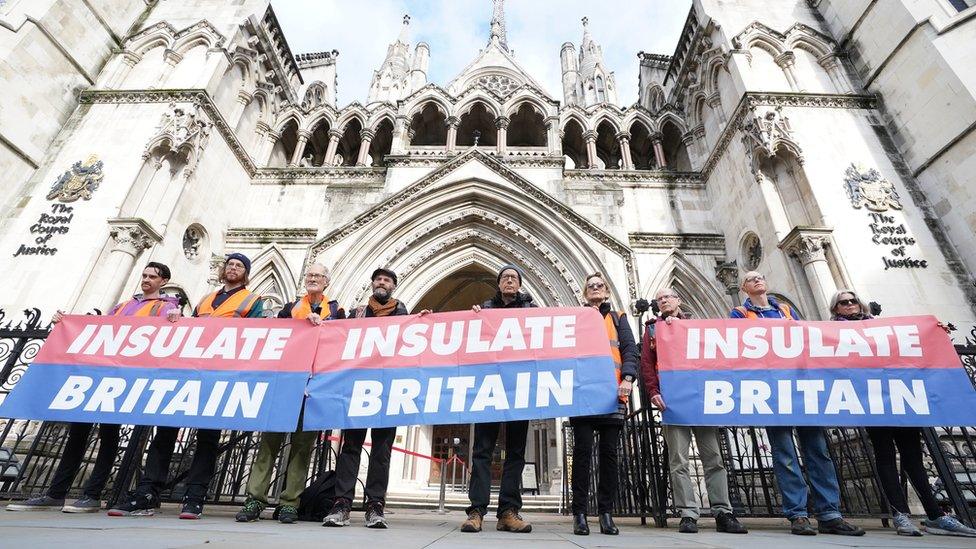 Insulate Britain activists outside court