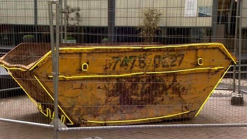 Brighton skip installation by David Batchelor