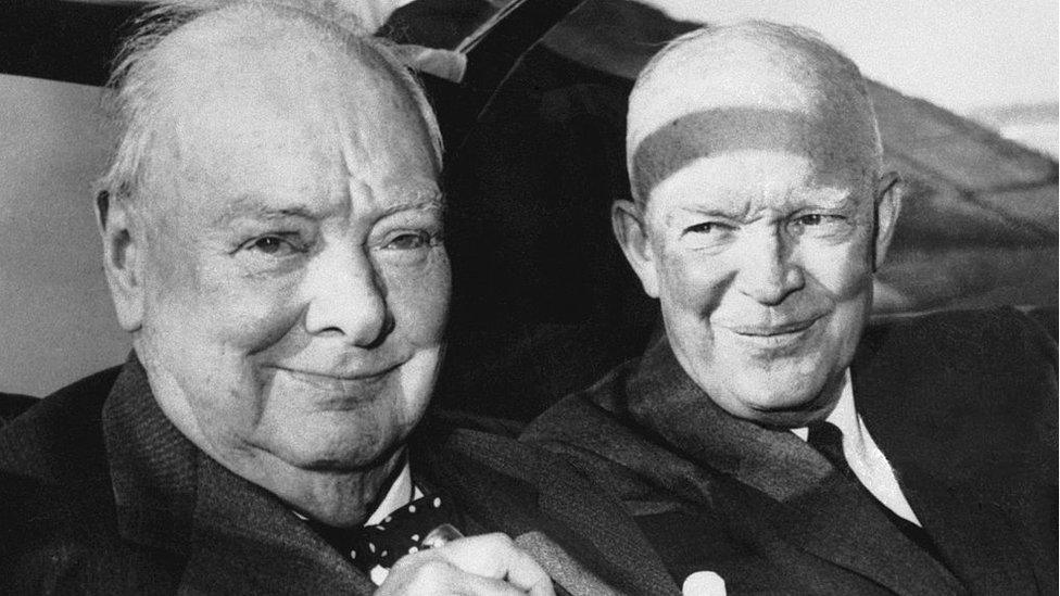 Winston Churchill and Dwight Eisenhower