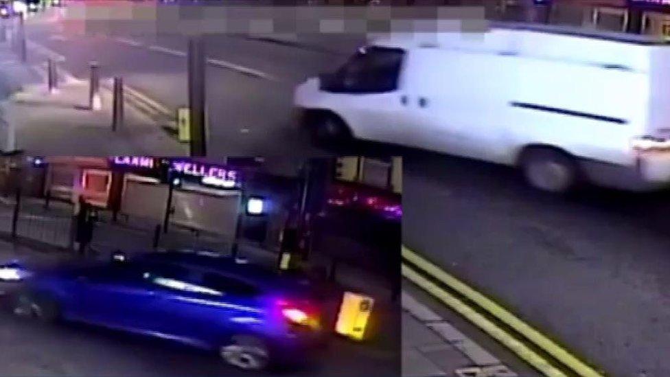 CCTV of Transit van and Fiesta