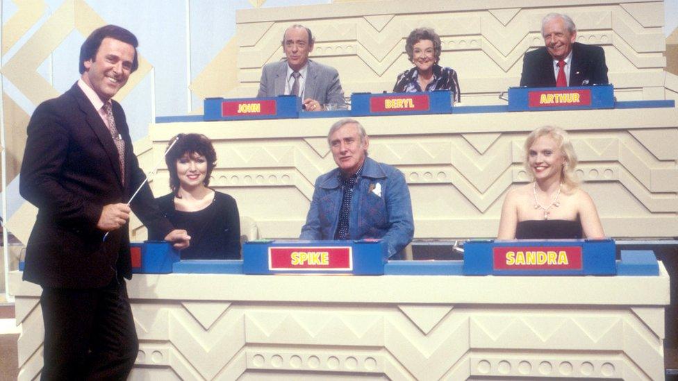 Sir Terry Wogan presenting Blankety Blank in 1981