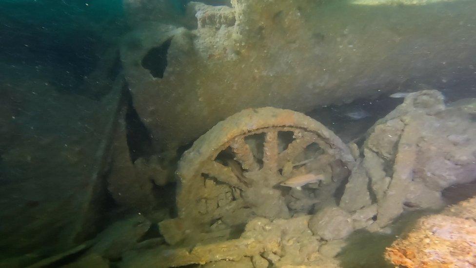 Machinery found on shipwreck