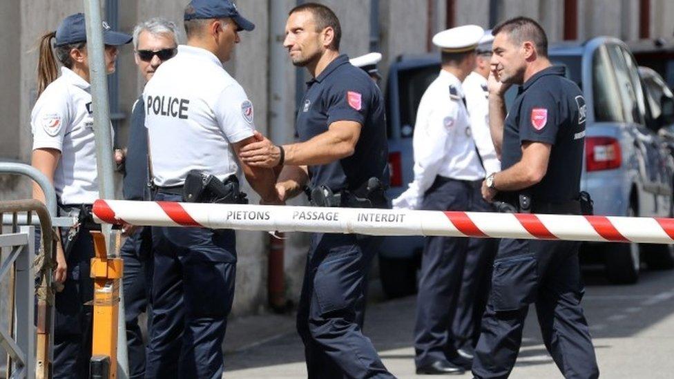 Police officers in Nice