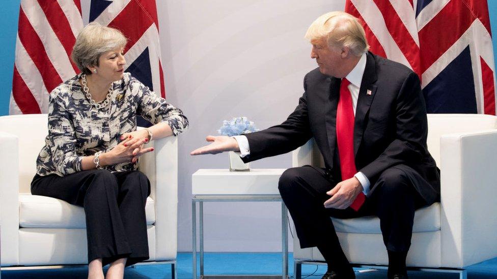 US President Donald Trump and British Prime Minister Theresa May