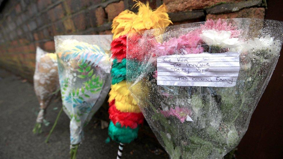 Tributes at Dodd house