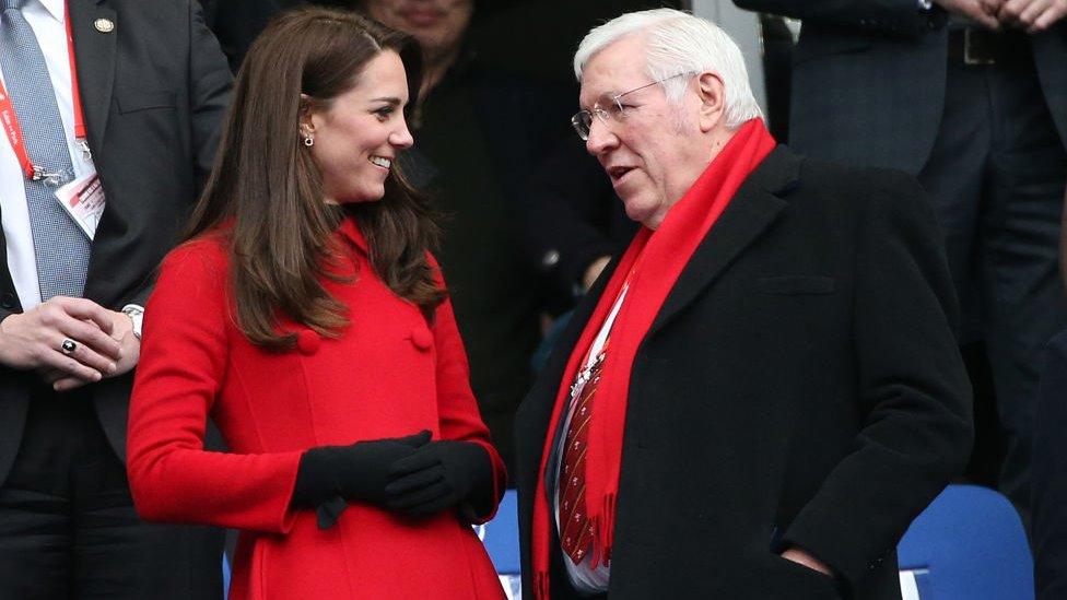 Dennis Gethin pictured with Catherine, Princess of Wales