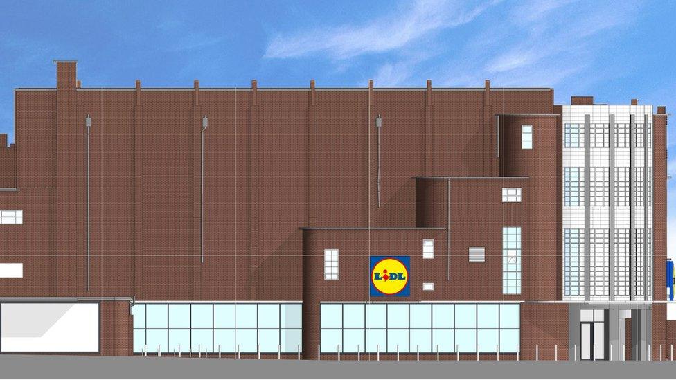 Lidl Wavertree plan elevation