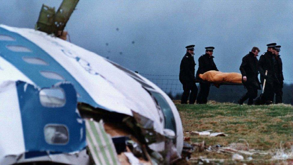 Wreckage of Pan Am Flight 103