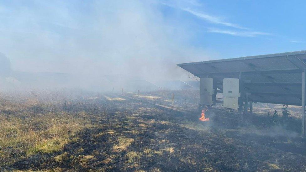 Verwood solar farm fire