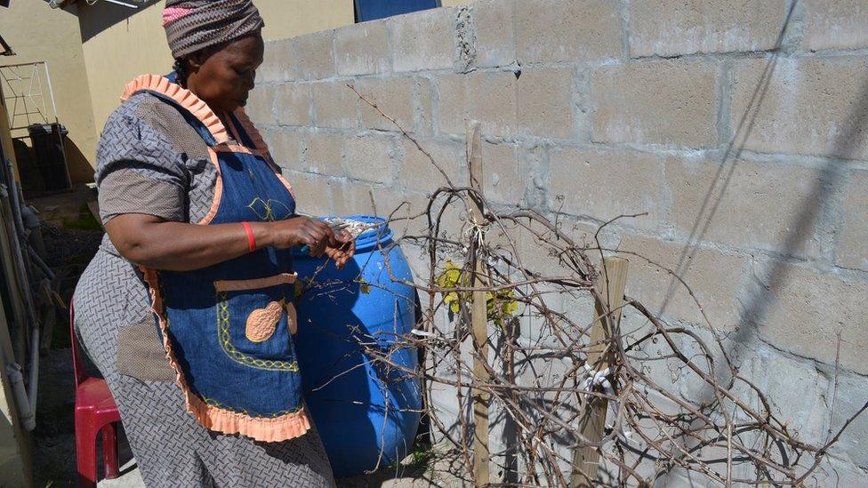 Judith Xabanisa at home in Nyanga-East, Cape Town