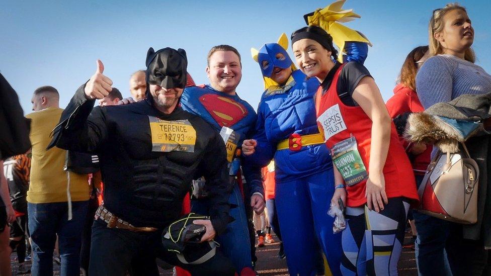 Runners in fancy dress