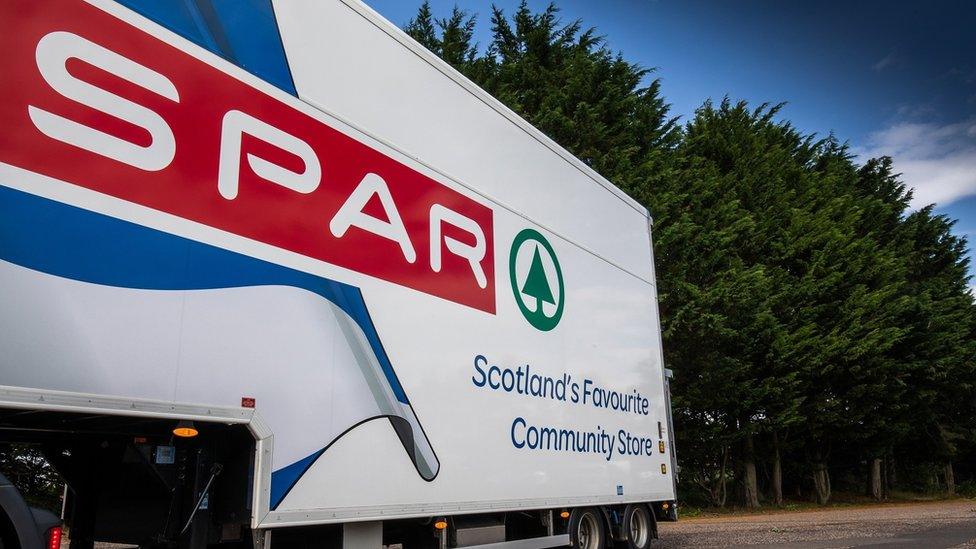 Spar lorry