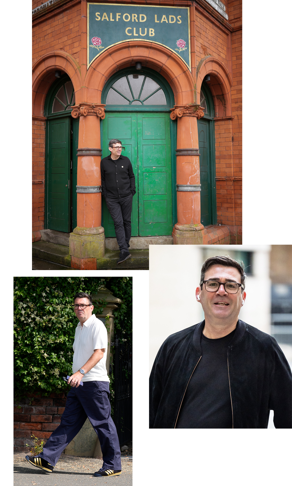 Andy Burnham in various casual attire