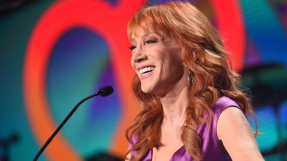 Comedian Kathy Griffin speaks during the 24th Annual Race To Erase MS Gala at The Beverly Hilton Hotel on May 5, 2017 in Beverly Hills, California