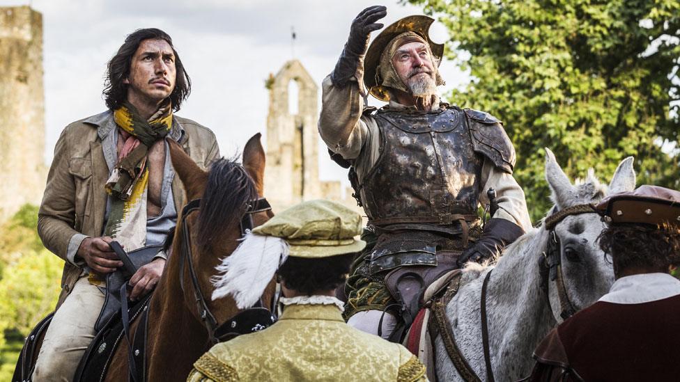 Adam Driver and Jonathan Pryce in The Man Who Killed Don Quixote