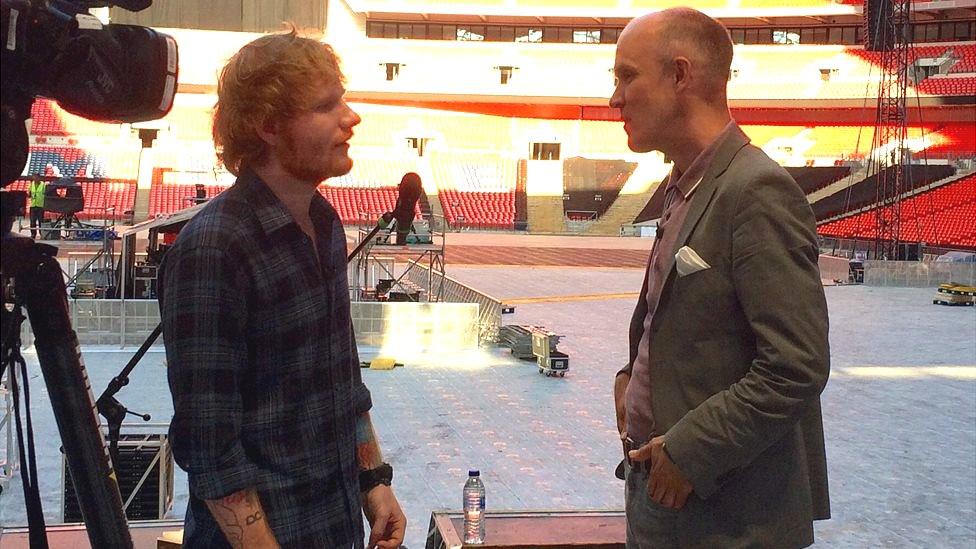 Ed Sheeran speaks to Colin Paterson