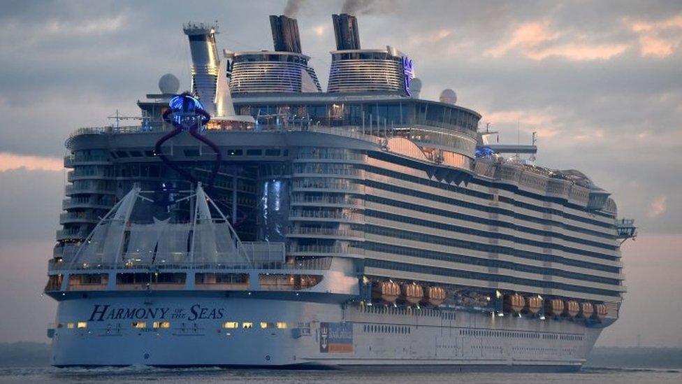 Harmony of the Seas cruise ship at sea