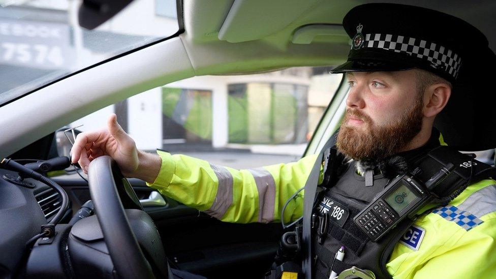 PC Danny Nelson driving