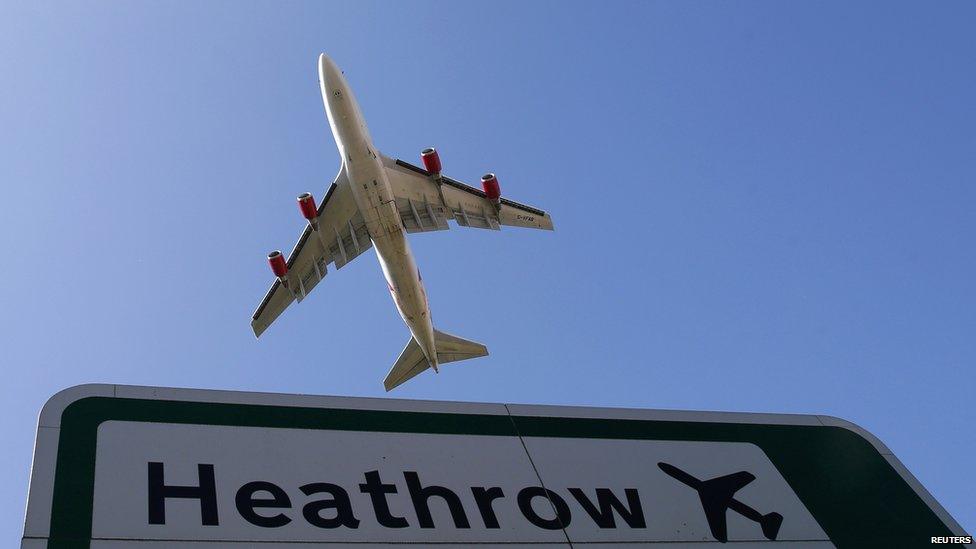 An aircraft takes off from London Heathrow