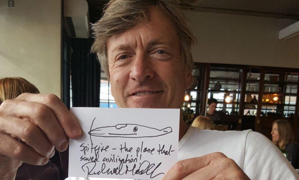 Richard Madeley with his drawing