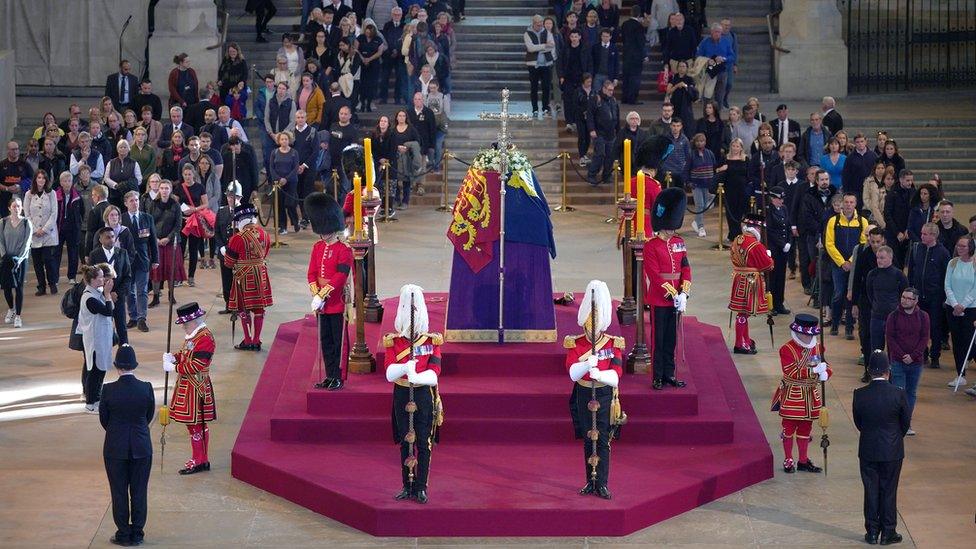 The Queen lying in state