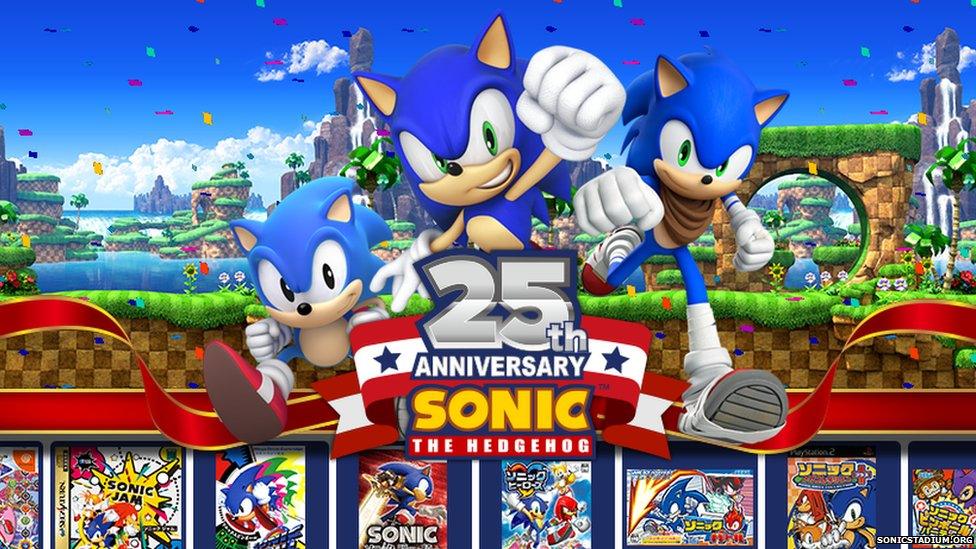 25th Anniversary poster for Sonic the Hedgehog