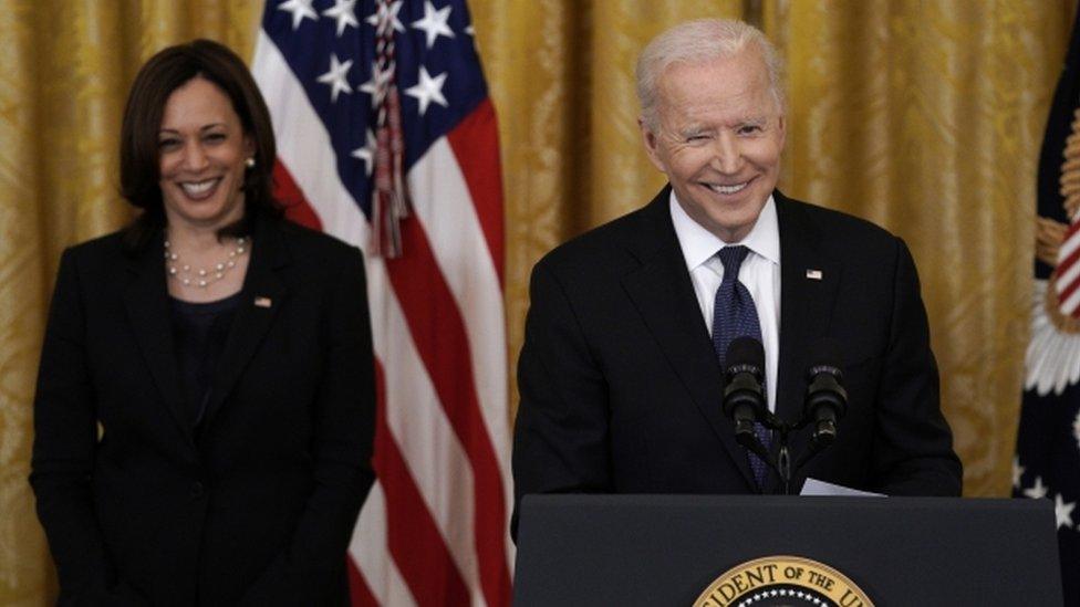 Kamala Harris and Joe Biden