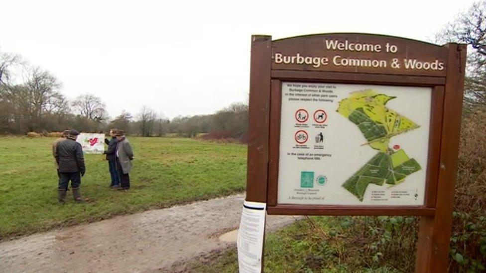 Burbage Common sign