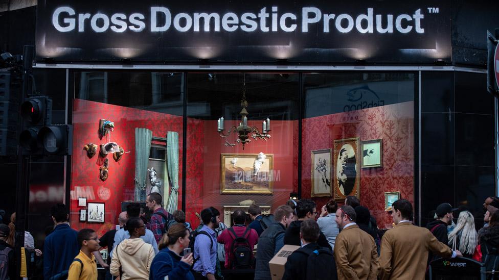 Banksy Gross Domestic Product shop in Croydon