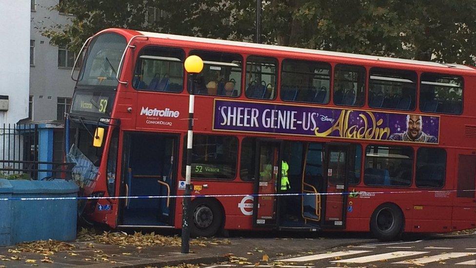 Bus crash in Ladbroke Grove