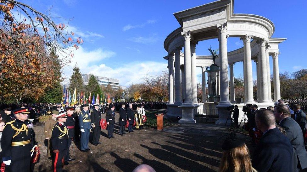 Armed Forces personnel attended the service