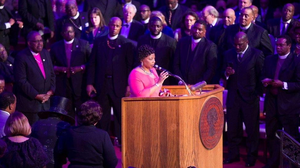 King's daughter spoke at a sermon to mark his death in Memphis 50 years ago