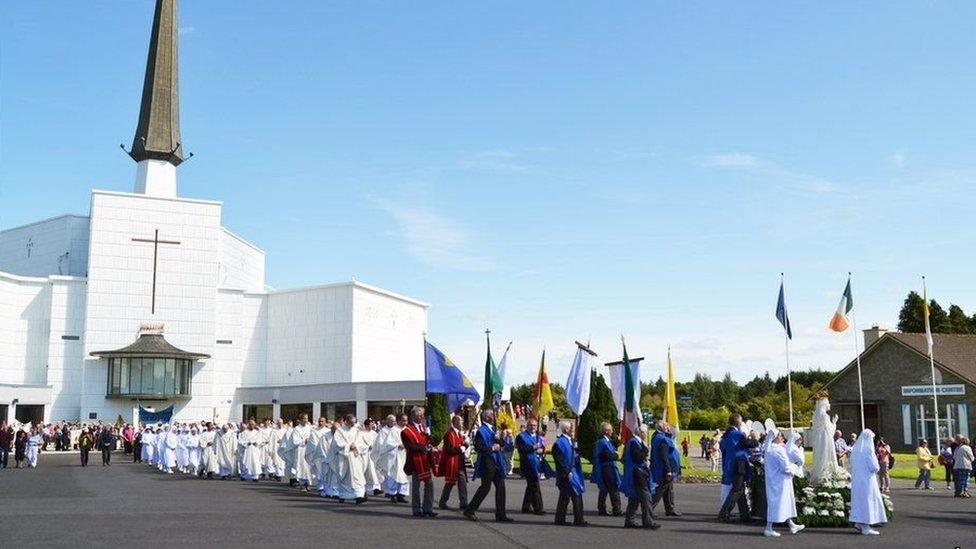 The rosary procession at Knock Shrine