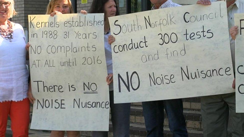 Supporters outside court